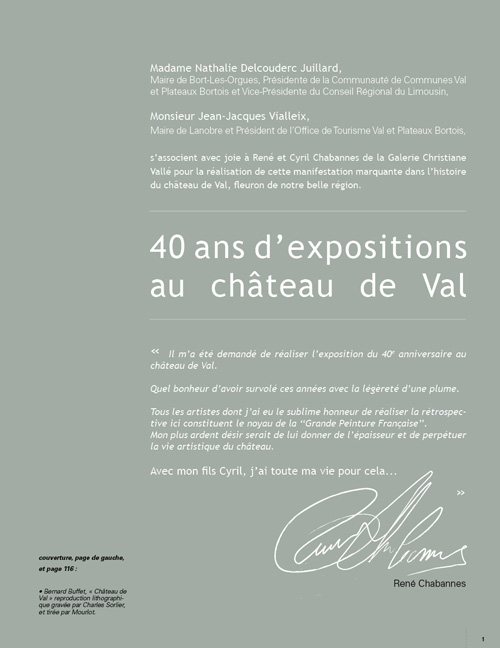 40 ans d'exposition au Château de Val par René Chabannes